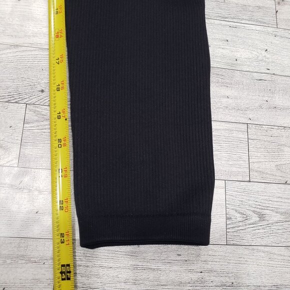 Calvin Klein Performance Ribbed Leggings High Waist Workout Black Size M EUC - Picture 9 of 11
